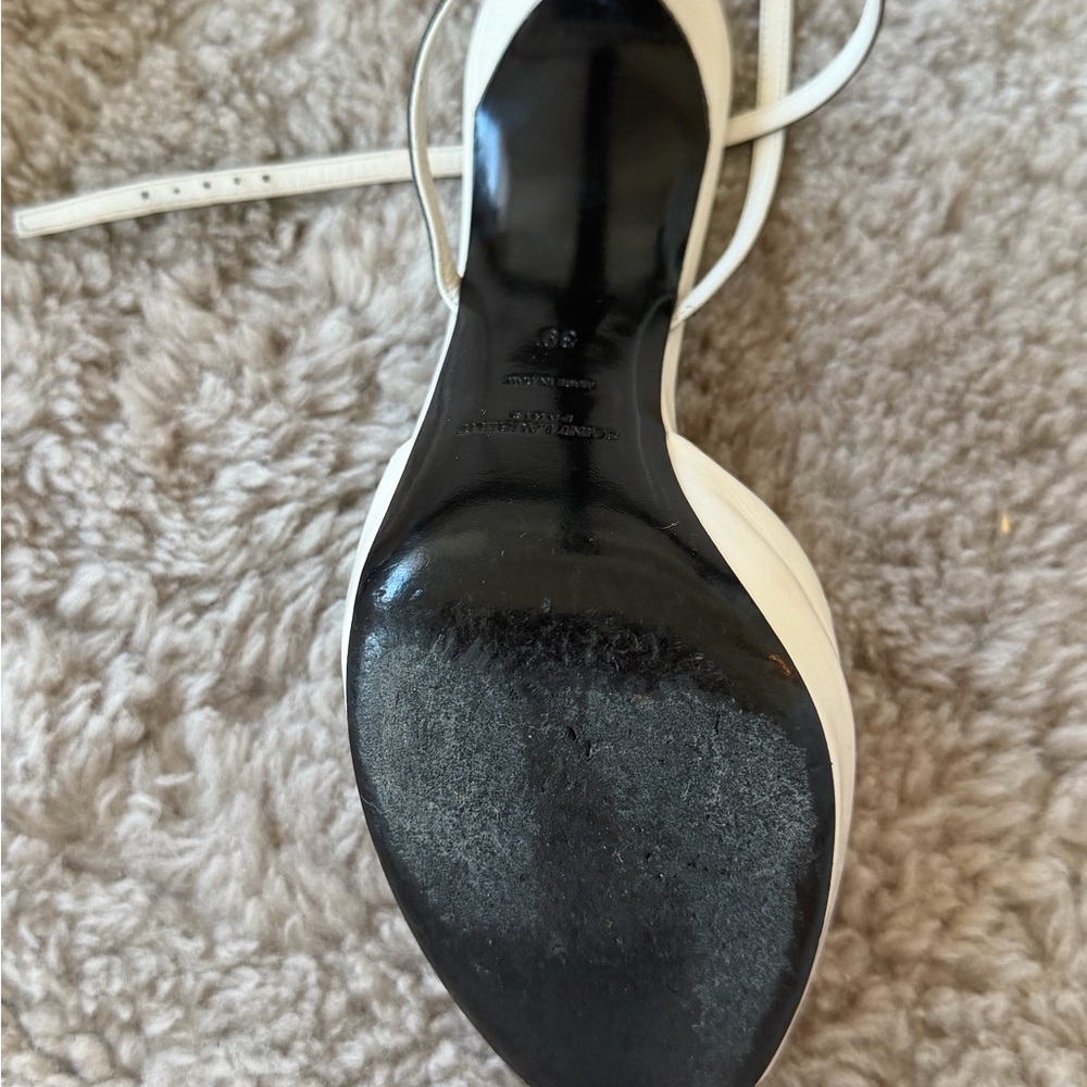 Saint Laurent Paris Peep Toe Slingback Heels - Picture 3 of 3